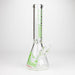 Steam Engine™ | 14 Inch 7mm glass bong with stickers by golden crown Glass Bong Smoke & Vape Distributor Smile Green