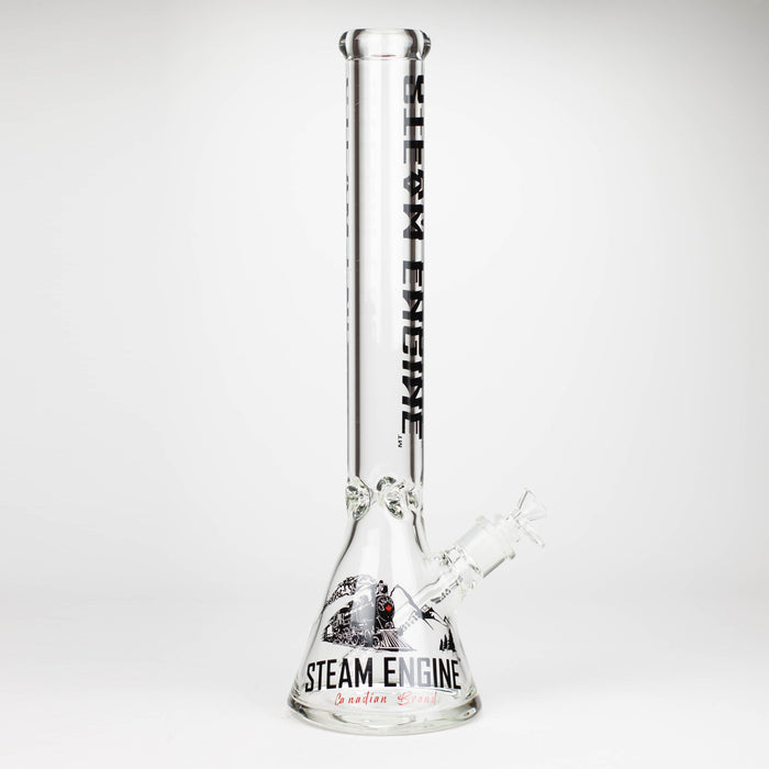 Steam Engine™ | 18 Inch 9mm glass bong with stickers by golden crown Glass Bong Smoke & Vape Distributor