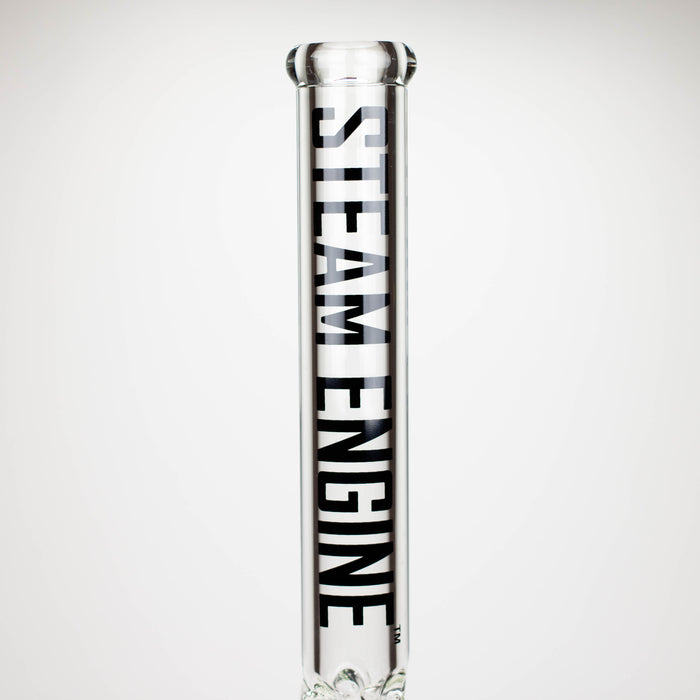 Steam Engine™ | 18 Inch 9mm glass bong with stickers by golden crown Glass Bong Smoke & Vape Distributor
