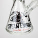 Steam Engine™ | 18 Inch 9mm glass bong with stickers by golden crown Glass Bong Smoke & Vape Distributor