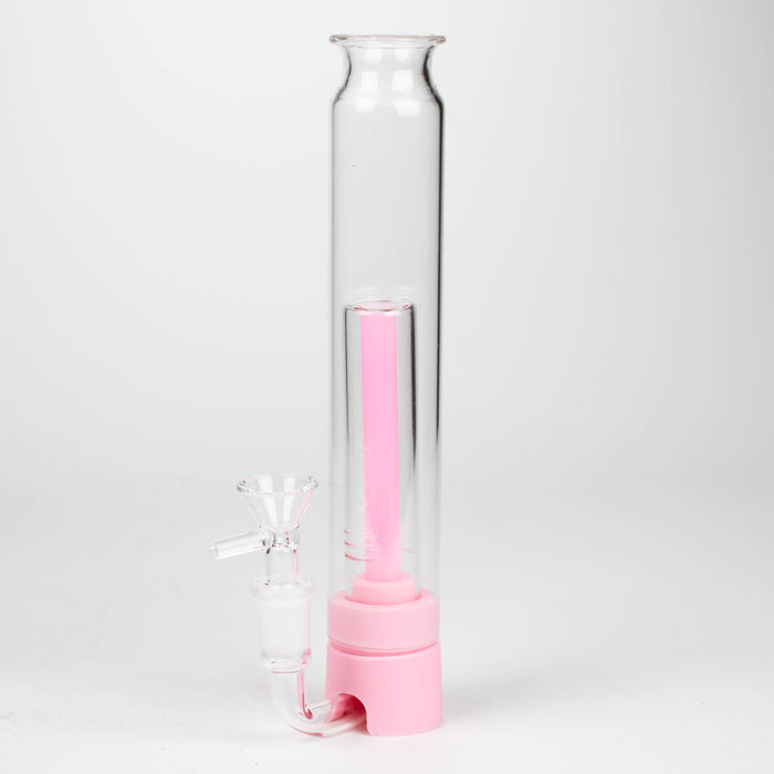 Rukioo® | 9" Bird Bong with Herb Bowl [BG41x] Resin · Silicone · Plastic Bong 777 Smoke Pink