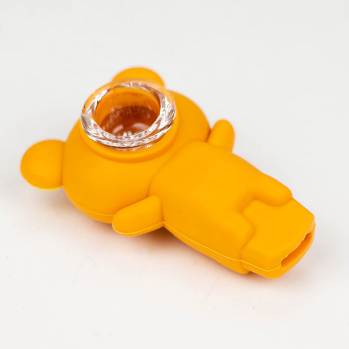 3" Bear pipe-Assorted [H301] Silicone Pipe YHS Smoke