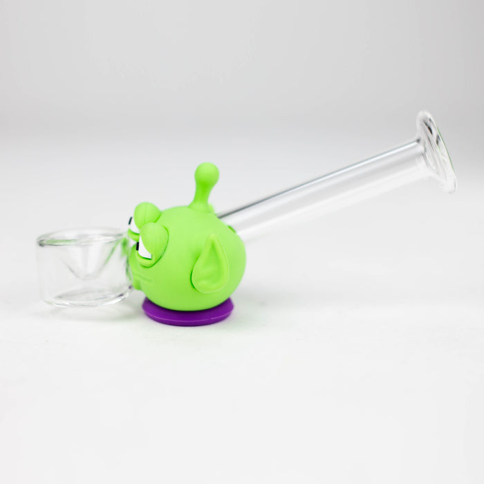 4" Alien Glass hand pipe-Assorted [H361] Silicone Pipe YHS Smoke