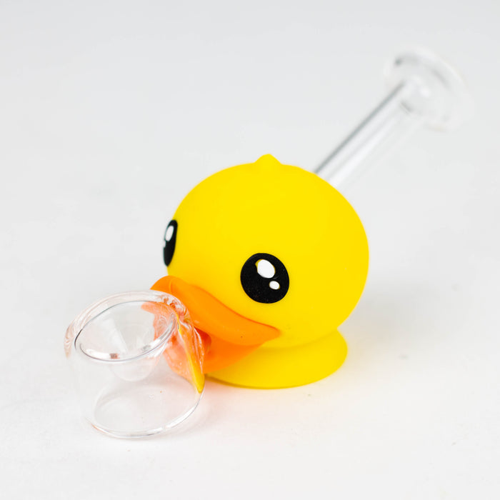 4" Duck Glass hand pipe-Assorted [H360] Silicone Pipe YHS Smoke