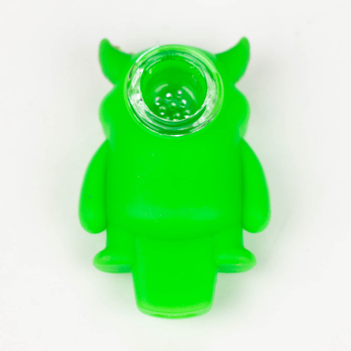 3" Three-eyed monster pipe-Assorted [H306] Silicone Pipe YHS Smoke