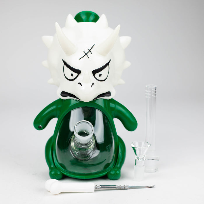 9" Tricerapots water pipe-Assorted [H379] Resin · Silicone · Plastic Bong YHS Smoke