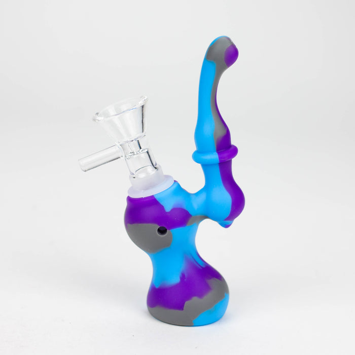 5.5" Silicone Mini Bubbler-Assorte [157B] Resin · Silicone · Plastic Bong Purple Haze Smoke Inc