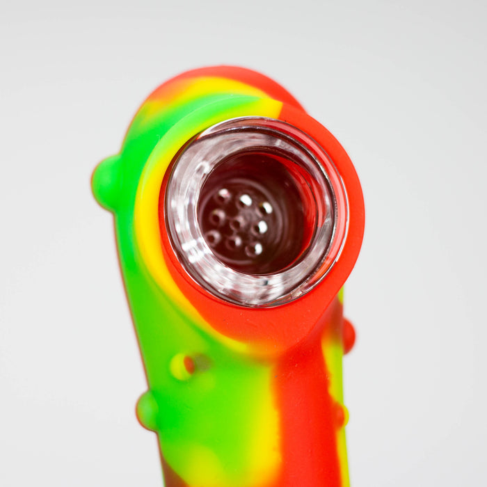 4.7" Pickle Pipe [082P] Silicone Pipe Purple Haze Smoke Inc