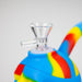 6" skull multi colored mini Bubbler [178P] Resin · Silicone · Plastic Bong Purple Haze Smoke Inc