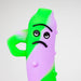 4.5" Pickel Pipe with hole for Keychain [083P] Silicone Hand Pipe Purple Haze Smoke Inc