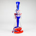 9.8" Silicone+Glass bong-Assorted [007B] Resin · Silicone · Plastic Bong Purple Haze Smoke Inc