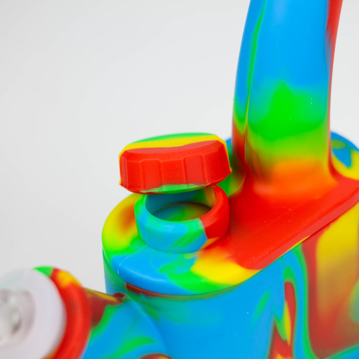 8.8" Silicone Flat bottom Rig-Assorted [018B] Resin · Silicone Rig Purple Haze Smoke Inc