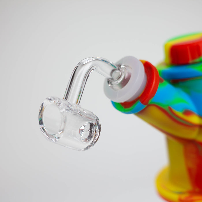 8.8" Silicone Flat bottom Rig-Assorted [018B] Resin · Silicone Rig Purple Haze Smoke Inc