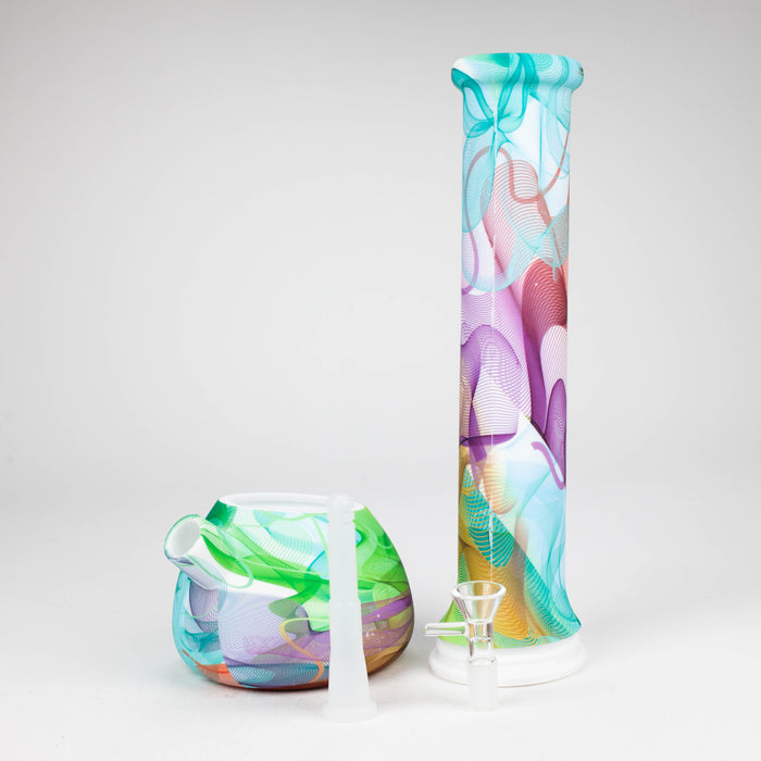 15" detachable silicone water bong - Assorted [093B] Silicone Bong Purple Haze Smoke Inc