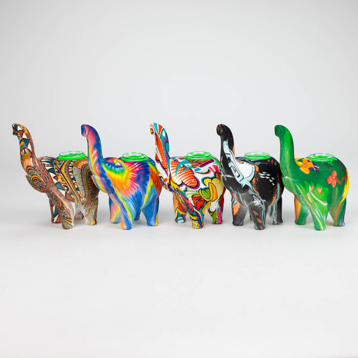 4.5" Assorted silicone elephant bubbler [079P] Silicone Purple Haze Smoke Inc