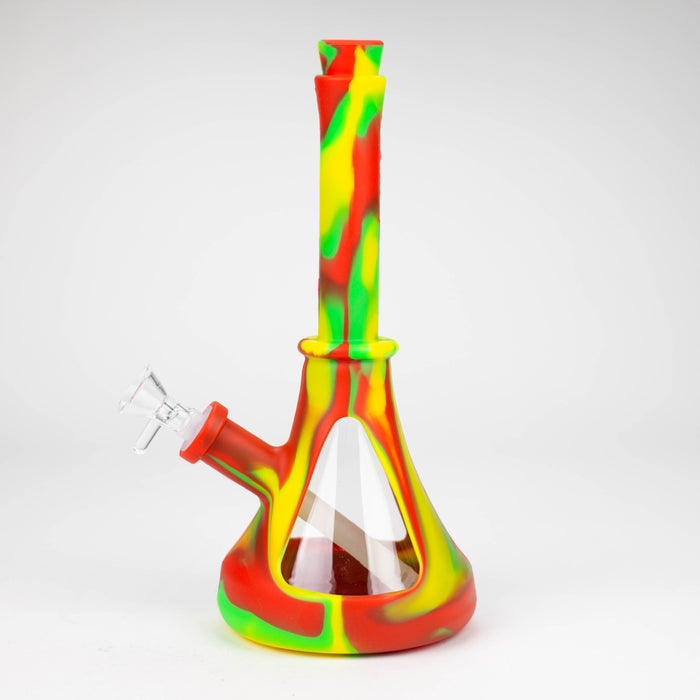10.5" Cone Shape Bong-Assorted [116B] Silicone Bong Purple Haze Smoke Inc