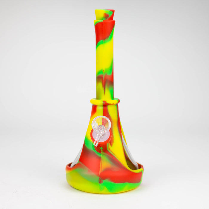 10.5" Cone Shape Bong-Assorted [116B] Silicone Bong Purple Haze Smoke Inc