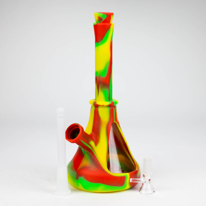10.5" Cone Shape Bong-Assorted [116B] Silicone Bong Purple Haze Smoke Inc