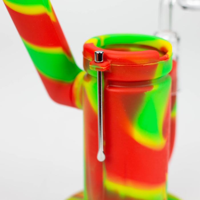 7.5" Silicone Rig with foldable mouthpiece-Assorted [127B] Resin · Silicone Rig Purple Haze Smoke Inc