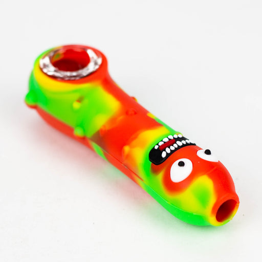 4.7" Pickle Pipe [082P] Silicone Hand Pipe Purple Haze Smoke Inc