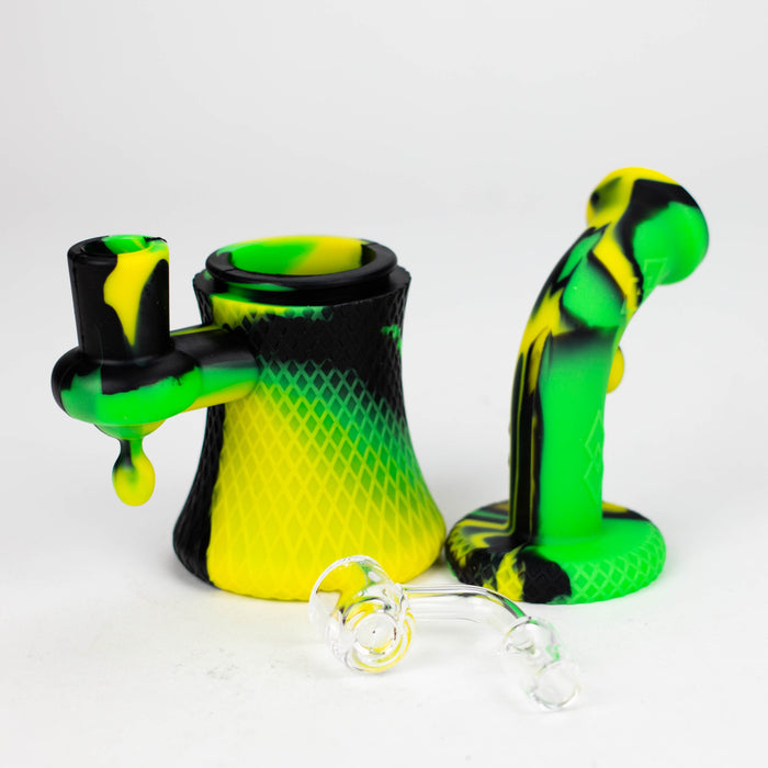 6" Detachable silicone Mini Rig-Assorted [130B] Resin · Silicone Rig Purple Haze Smoke Inc