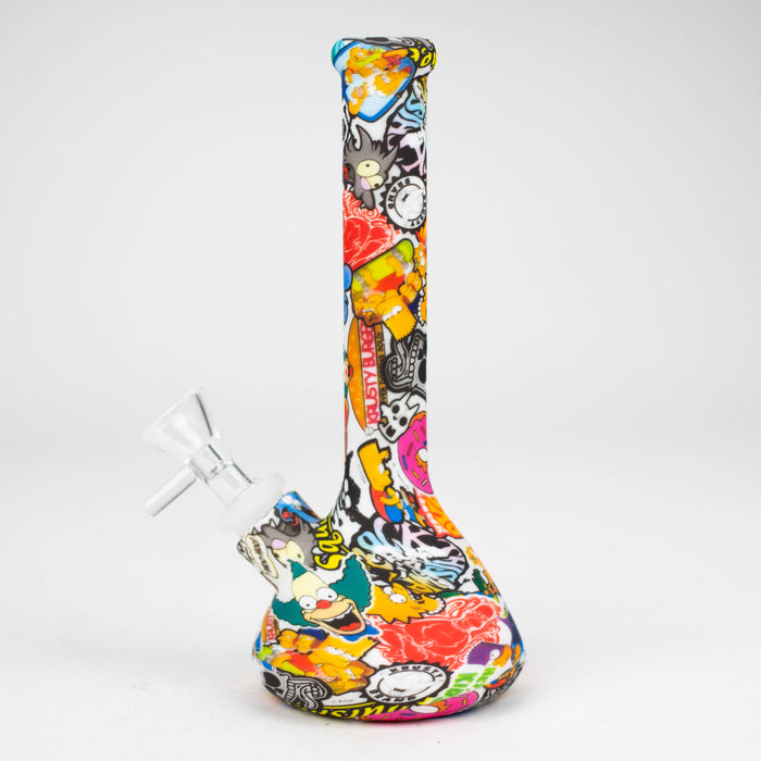 7.5" Silicone Mini Bong - Assorted [143B] Resin · Silicone · Plastic Bong Purple Haze Smoke Inc