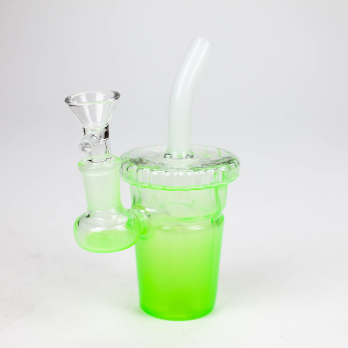 5.5" Cup water bong with Straw [XY-13x] Glass Bong JJ Distribution Green