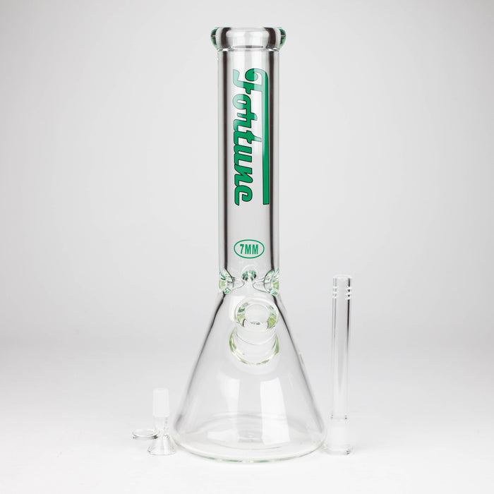 Fortune | 14" 7mm Beaker Glass Bong [145007] Glass Bong Fortune