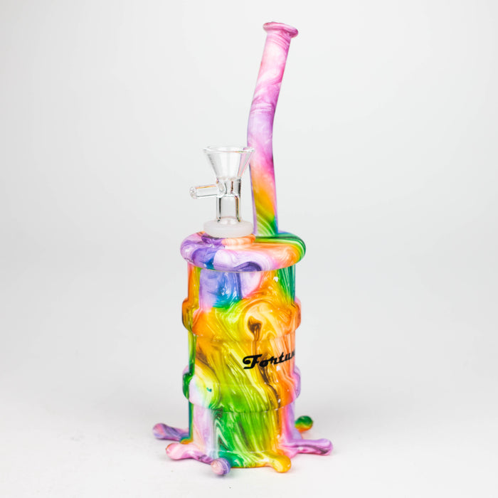 Fortune | 8" Hydrographic Silicone Soda Bong-Assorted [SP1003P] Resin · Silicone · Plastic Bong Super Supplys Inc