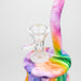 Fortune | 8" Hydrographic Silicone Soda Bong-Assorted [SP1003P] Resin · Silicone · Plastic Bong Super Supplys Inc