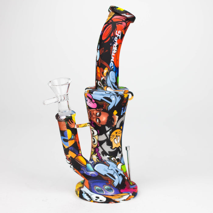Fortune | 8.5" Hydrographic Silicone Bong-Assorted [SP1031P]