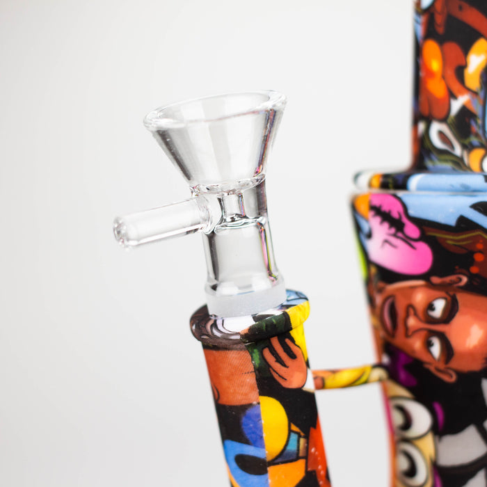 Fortune | 8.5" Hydrographic Silicone Bong-Assorted [SP1031P] Resin · Silicone · Plastic Bong Super Supplys Inc