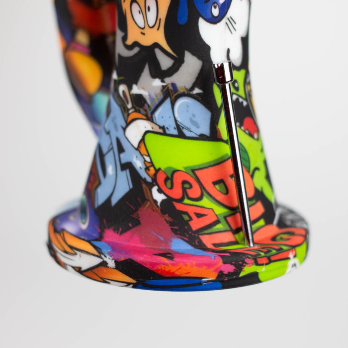 Fortune | 8.5" Hydrographic Silicone Bong-Assorted [SP1031P] Resin · Silicone · Plastic Bong Super Supplys Inc