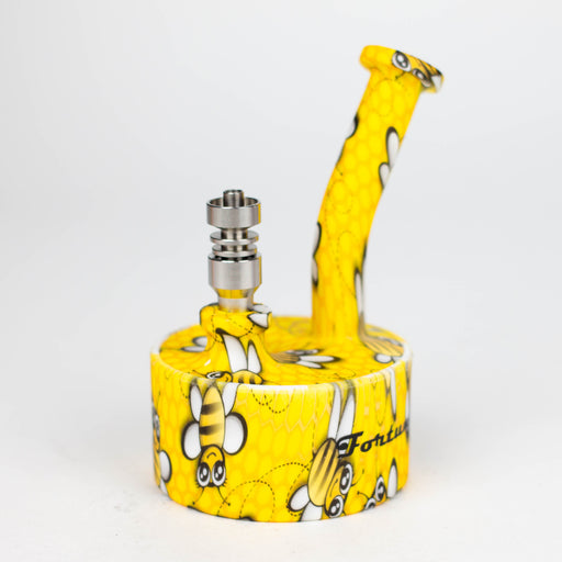 Fortune | 5" Silicone Hydrographic Dab Rig-Assorted [SP1035P] Bongs Super Supplys Inc
