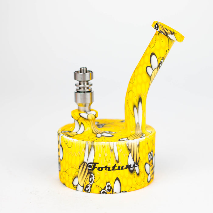 Fortune | 5" Silicone Hydrographic Dab Rig-Assorted [SP1035P] Resin · Silicone Rig Super Supplys Inc