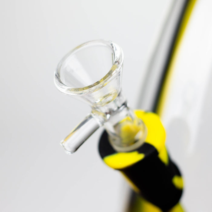 Fortune | 9" Silicone and Glass Bong-Assorted [SP1024] Resin · Silicone · Plastic Bong Super Supplys Inc