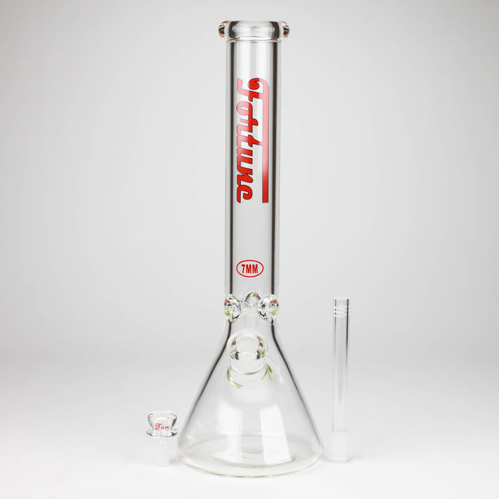 Fortune | 16" 7mm Beaker Glass Bong [165007] Glass Bong Super Supplys Inc