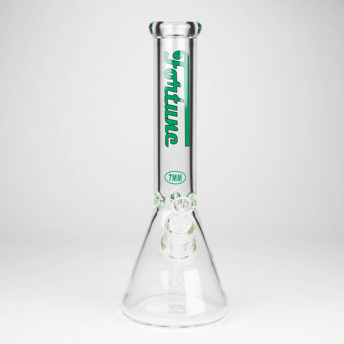 Fortune | 14" 7mm Beaker Glass Bong [145007] Glass Bong Fortune