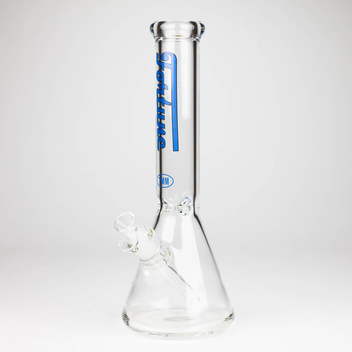 Fortune | 14" 7mm Beaker Glass Bong [145007] Glass Bong Fortune Blue