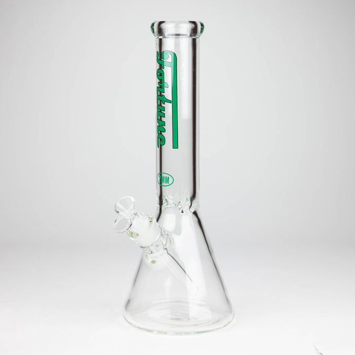 Fortune | 14" 7mm Beaker Glass Bong [145007] Glass Bong Fortune Green