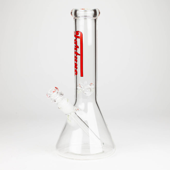 Fortune | 12" 5mm Beaker Glass Bong [125005] Glass Bong Super Supplys Inc Red