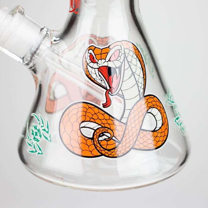 Fortune | 12" 7mm Snake Glow in the dark Beaker Bong [GT125007] Glass Bong Super Supplys Inc