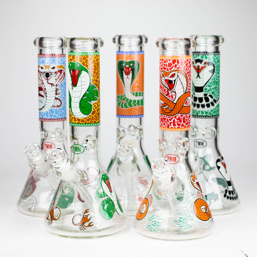 Fortune | 12" 7mm Snake Glow in the dark Beaker Bong [GT125007] Bongs Super Supplys Inc