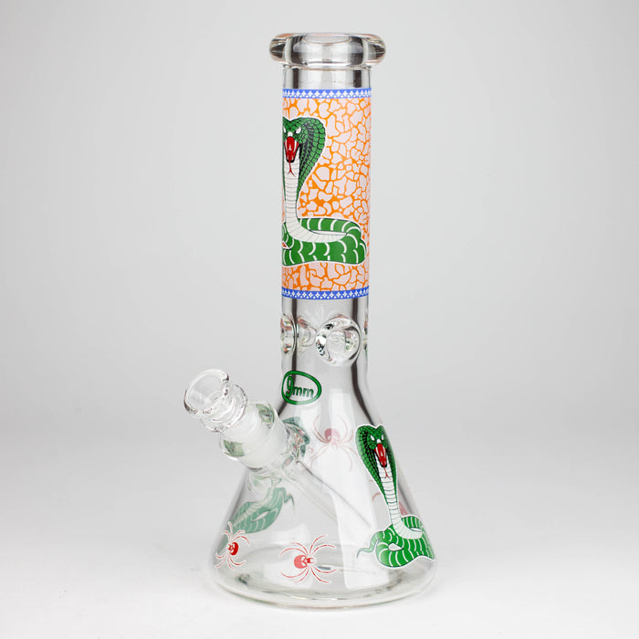 Fortune | 12" 9mm Snake Glow in the dark Beaker Bong [GT125009] Glass Bong Super Supplys Inc Pink
