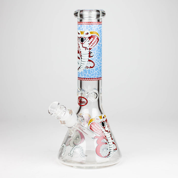 Fortune | 12" 9mm Snake Glow in the dark Beaker Bong [GT125009] Glass Bong Super Supplys Inc Blue