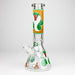 Fortune | 12" 9mm Snake Glow in the dark Beaker Bong [GT125009] Glass Bong Super Supplys Inc Green
