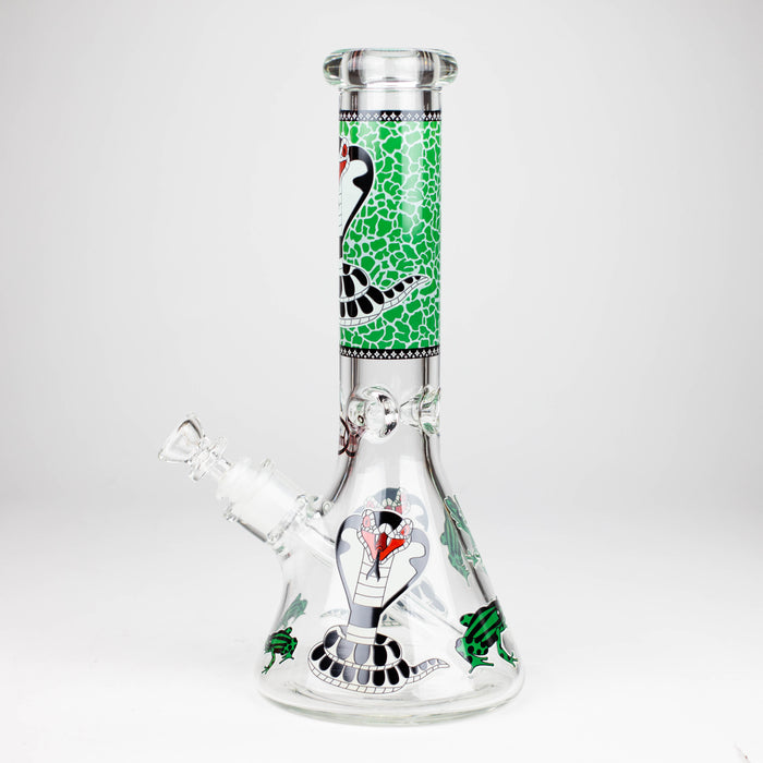 Fortune | 12" 9mm Snake Glow in the dark Beaker Bong [GT125009] Glass Bong Super Supplys Inc