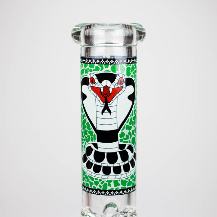Fortune | 12" 9mm Snake Glow in the dark Beaker Bong [GT125009] Glass Bong Super Supplys Inc