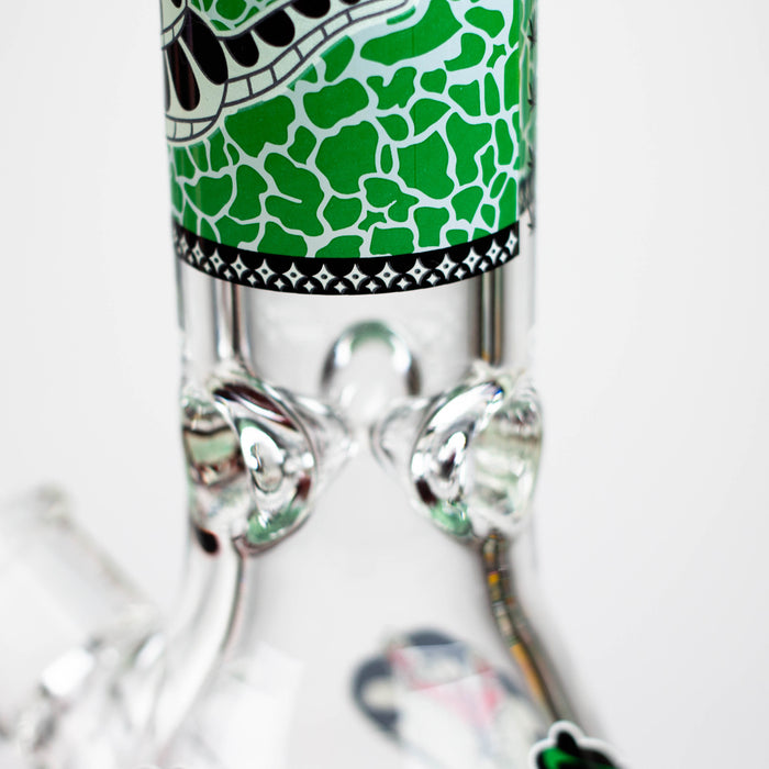 Fortune | 12" 9mm Snake Glow in the dark Beaker Bong [GT125009] Glass Bong Super Supplys Inc