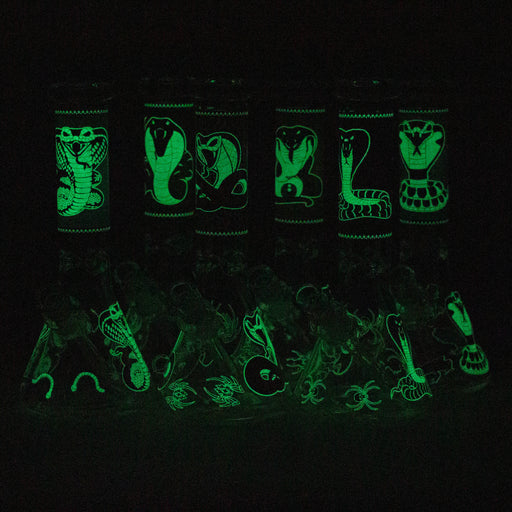 Fortune | 12" 9mm Snake Glow in the dark Beaker Bong [GT125009] Bongs Super Supplys Inc